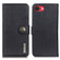 iPhone 16e / 17e KHAZNEH Cowhide Texture Horizontal Flip Leather Phone Case - Black