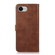 iPhone 16e / 17e KHAZNEH Dual-color Cowhide Texture Flip Leather Phone Case - Brown