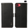 iPhone 16e / 17e KHAZNEH Side-Magnetic Litchi Genuine Leather RFID Case - Black