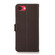 iPhone 16e / 17e KHAZNEH Side-Magnetic Litchi Genuine Leather RFID Case - Brown