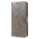 iPhone 16e / 17e Lace Flower Embossing Flip Leather Phone Case - Grey