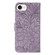 iPhone 16e / 17e Lace Flower Embossing Flip Leather Phone Case - Purple