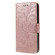 iPhone 16e / 17e Lace Flower Embossing Flip Leather Phone Case - Rose Gold