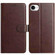 iPhone 16e / 17e Lambskin 8-card Slot Leather Phone Case - Brown