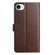 iPhone 16e / 17e Lambskin 8-card Slot Leather Phone Case - Brown