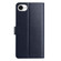 iPhone 16e / 17e Lambskin 8-card Slot Leather Phone Case - Dark Blue