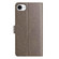 iPhone 16e / 17e Lambskin 8-card Slot Leather Phone Case - Grey