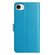 iPhone 16e / 17e Lambskin 8-card Slot Leather Phone Case - Light Blue