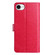 iPhone 16e / 17e Lambskin 8-card Slot Leather Phone Case - Rose Red