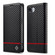 iPhone 16e / 17e LC.IMEEKE Carbon Fiber Leather Phone Case - Horizontal Black