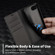 iPhone 16e / 17e LC.IMEEKE Carbon Fiber Leather Phone Case - Horizontal Black