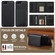 iPhone 16e / 17e LC.IMEEKE L5 Series Detachable RFID Card Bag Magsafe Phone Case - Black