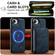 iPhone 16e / 17e LC.IMEEKE L6 Series Zipper Card Bag MagSafe Magnetic Phone Case - Blue