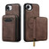 iPhone 16e / 17e LC.IMEEKE L6 Series Zipper Card Bag MagSafe Magnetic Phone Case - Coffee