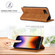 iPhone 16e / 17e LC.IMEEKE Strong Magnetism Microfiber Leather Phone Case - Brown