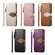 iPhone 16e / 17e Leaf Buckle Zipper Wallet Leather Phone Case with Strap - Purple