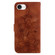 iPhone 16e / 17e Lily Embossed Leather Phone Case - Brown