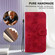 iPhone 16e / 17e Lily Embossed Leather Phone Case - Red