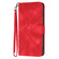 iPhone 16e / 17e Line Pattern Skin Feel Leather Phone Case - Red