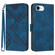 iPhone 16e / 17e Line Pattern Skin Feel Leather Phone Case - Royal Blue