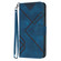 iPhone 16e / 17e Line Pattern Skin Feel Leather Phone Case - Royal Blue