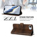 iPhone 16e / 17e Line Splicing Buckle Retro Leather Phone Case - Brown