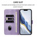 iPhone 16e / 17e Line Splicing Buckle Retro Leather Phone Case - Purple