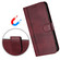 iPhone 16e / 17e Line Splicing Buckle Retro Leather Phone Case - Wine Red