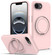 iPhone 16e / 17e Liquid Silicone MagSafe Phone Case with Rotating Holder - Pink