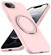 iPhone 16e / 17e Liquid Silicone MagSafe Phone Case with Rotating Holder - Pink