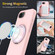 iPhone 16e / 17e Liquid Silicone MagSafe Phone Case with Rotating Holder - Pink