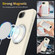 iPhone 16e / 17e Liquid Silicone MagSafe Phone Case with Rotating Holder - White