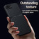 iPhone 16e / 17e Litchi Leather Magnetic Full Coverage Shockproof Phone Case - Black