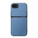 iPhone 16e / 17e Litchi Leather Magnetic Full Coverage Shockproof Phone Case - Blue