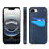 iPhone 16e / 17e Litchi Leather Skin Card Slots Phone Case - Blue