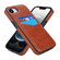 iPhone 16e / 17e Litchi Leather Skin Card Slots Phone Case - Brown