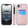 iPhone 16e / 17e Litchi Leather Skin Card Slots Phone Case - Rose Gold