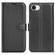 iPhone 16e / 17e Litchi Texture Horizontal Flip Leather Phone Case with Holder - Black