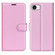 iPhone 16e / 17e Litchi Texture Horizontal Flip Leather Phone Case with Holder - Pink