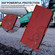 iPhone 16e / 17e Litter Panda Embossing RFID Leather Phone Case with Lanyard - Wine Red