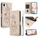 iPhone 16e / 17e Lotus Embossed Leather Phone Case with Lanyard - Beige