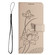 iPhone 16e / 17e Lotus Embossed Leather Phone Case with Lanyard - Beige