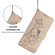 iPhone 16e / 17e Lotus Embossed Leather Phone Case with Lanyard - Beige