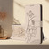 iPhone 16e / 17e Lotus Embossed Leather Phone Case with Lanyard - Beige