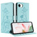 iPhone 16e / 17e Lotus Embossed Leather Phone Case with Lanyard - Green