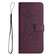 iPhone 16e / 17e Lotus Embossed Leather Phone Case with Lanyard - Wine Red