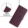 iPhone 16e / 17e Lotus Embossed Leather Phone Case with Lanyard - Wine Red
