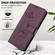 iPhone 16e / 17e Lotus Embossed Leather Phone Case with Lanyard - Wine Red