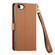 iPhone 16e / 17e Love Zipper Lanyard Leather Phone Case - Brown