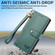 iPhone 16e / 17e Love Zipper Lanyard Leather Phone Case - Green